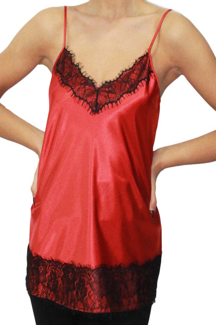 Top Bretellina Donna D1664 Ruggine Amadine evabiancheria