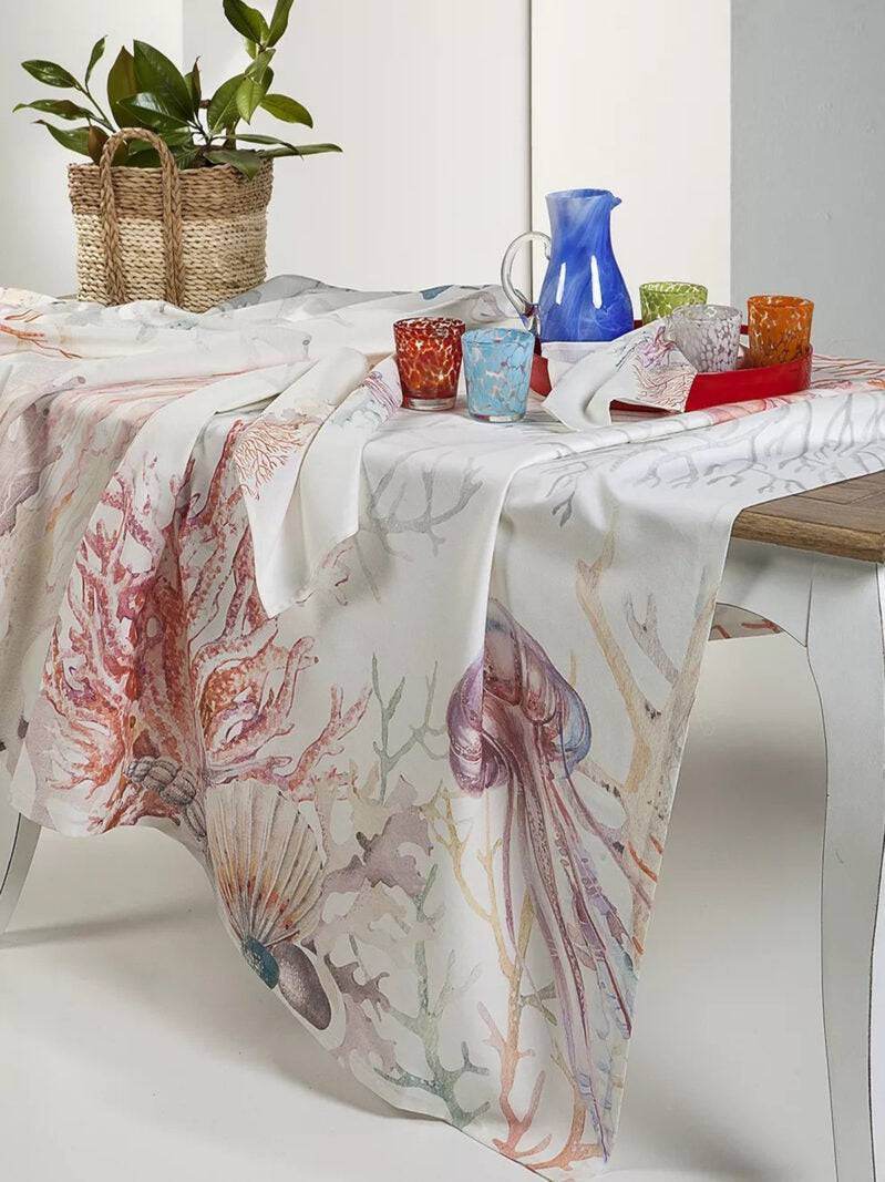 Tovaglia Stampato Tavola CORALLO TOV Tessitura Randi - evabiancheria