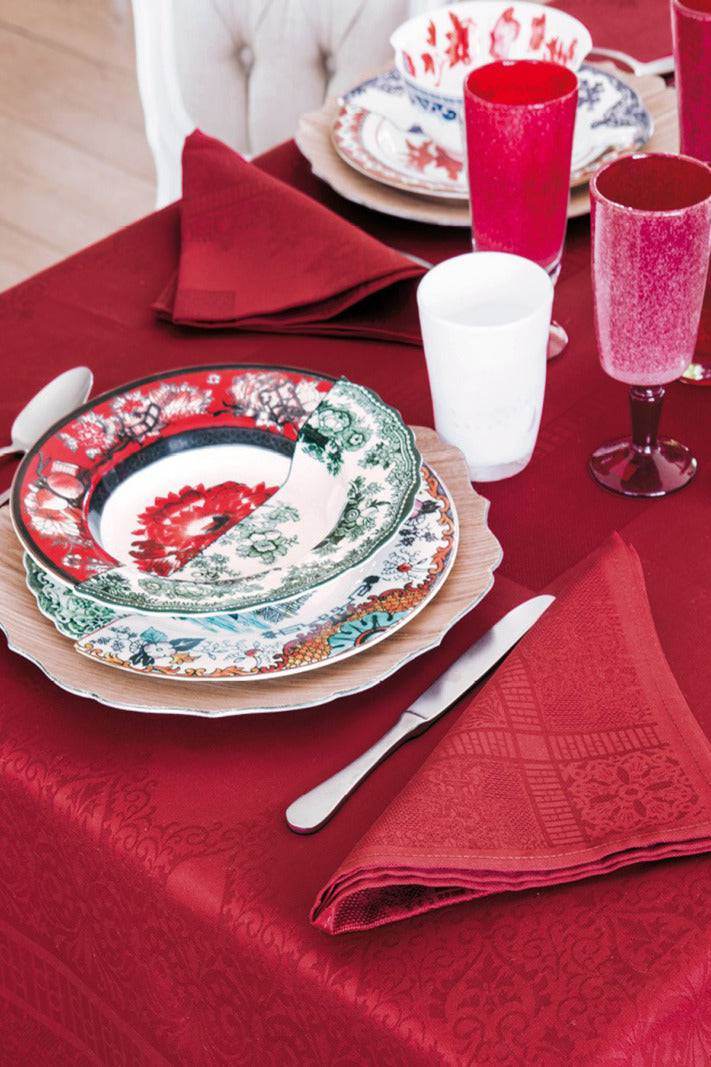 Tovaglia Tinta Unita Biancheria AUBERGINE TOV Fazzini - evabiancheria