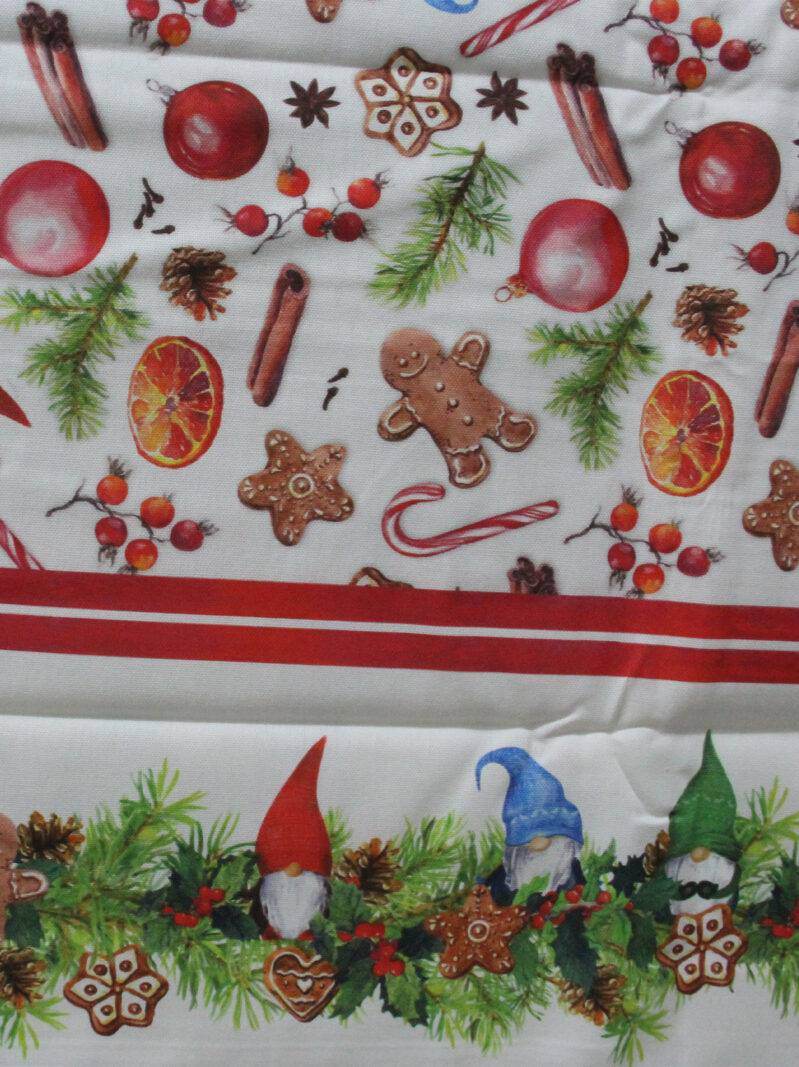 Tovaglia stampata natalizia Biancheria TOV TCB V552 Cotton Color - evabiancheria