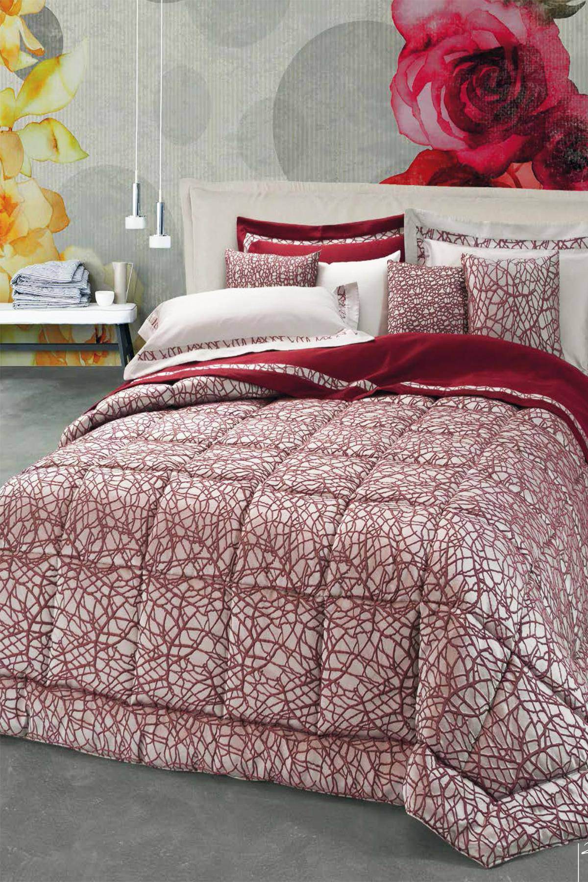 Trapunta jacquard Biancheria SPIDER TRAP Agostini - evabiancheria