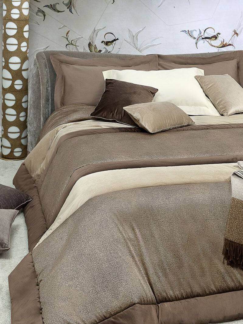 Trapunta jacquard Letto AVENUE PATCH TRAP Borbonese - evabiancheria