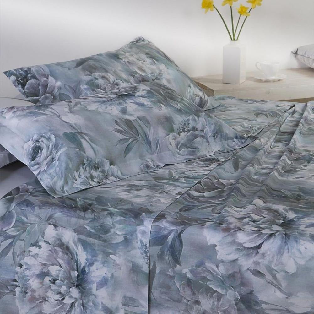 Duvet Cover Set Linen Painting Flowers cpp MIrabello