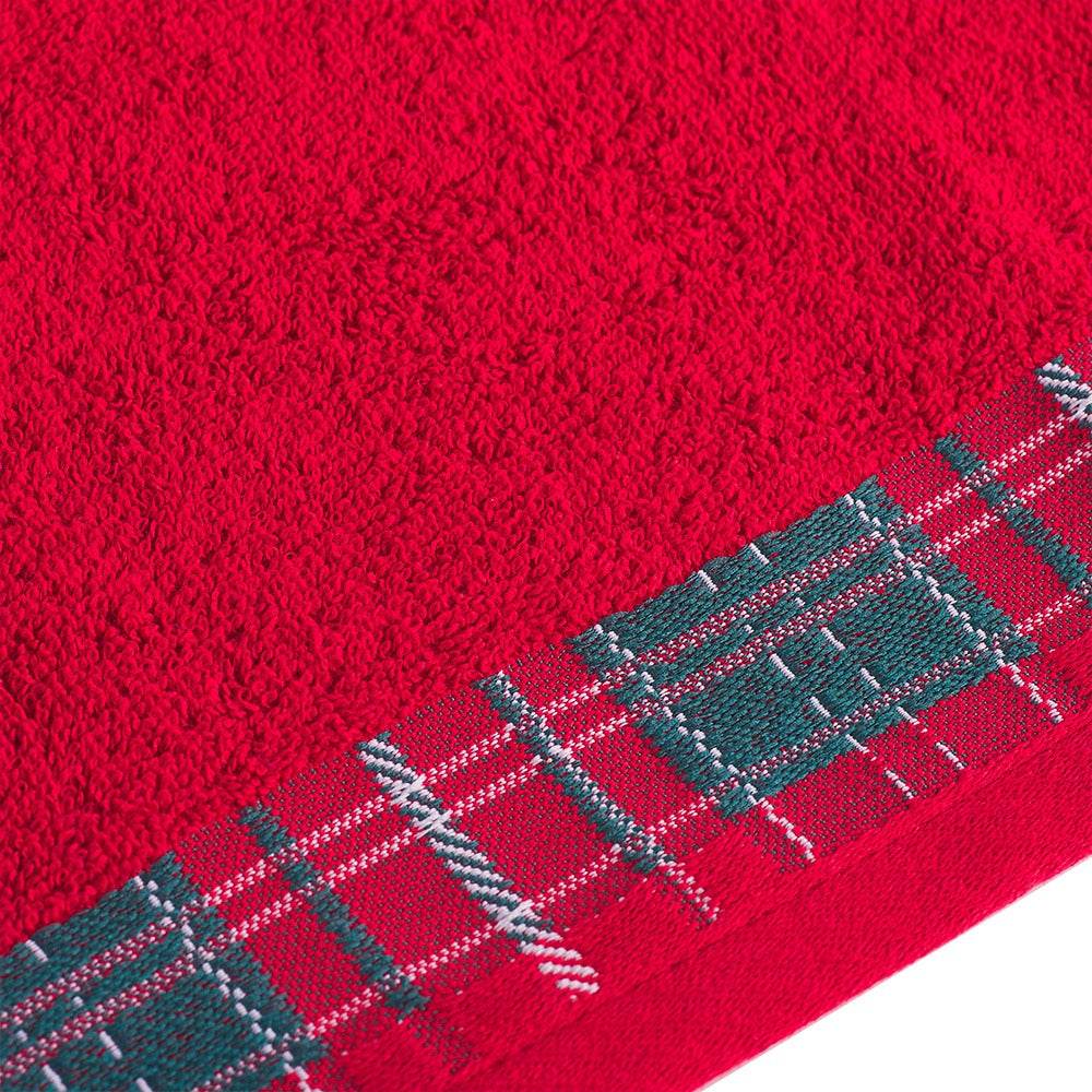 Asciugamani coppia 1+1 natalizia Biancheria Scozzese balza 1+1 Mae - evabiancheria