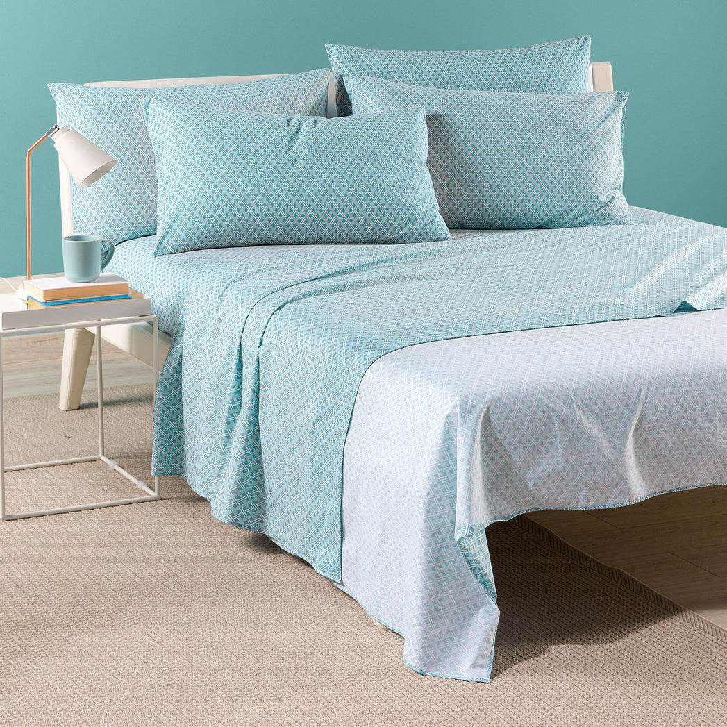 Lenzuola Stampato Biancheria Millerighe cpl Caleffi - evabiancheria