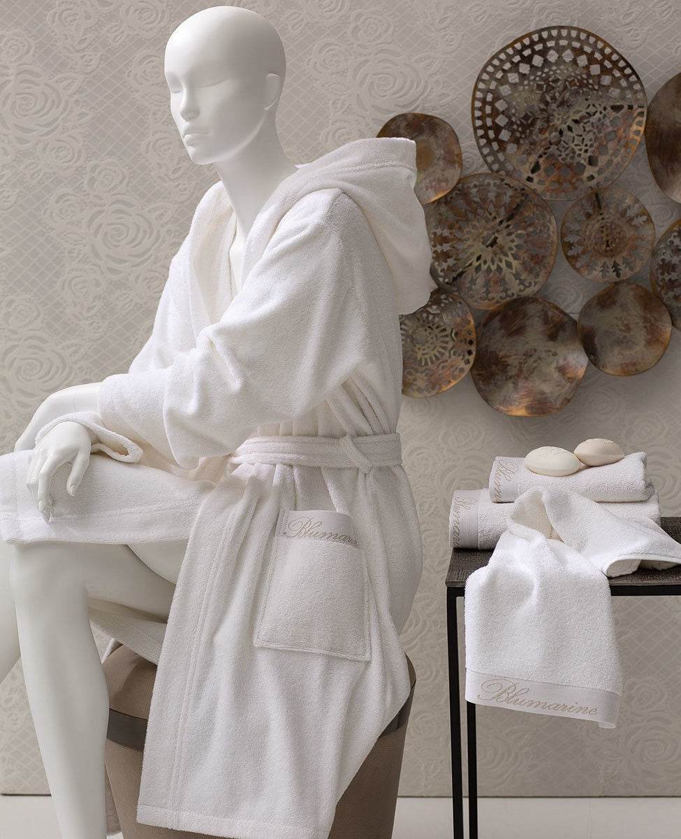 Accappatoio con cappuccio Biancheria Spa Accap Blumarine Home - evabiancheria