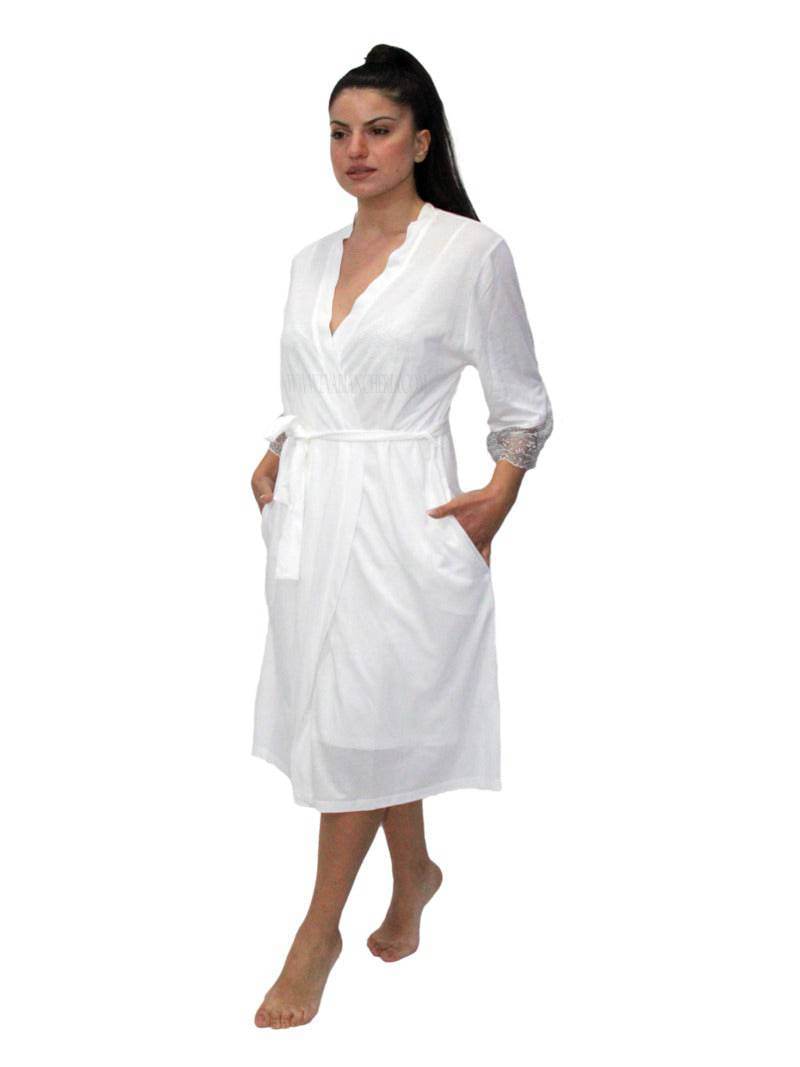 Vestaglia Incrocio Donna E21303 8 Prima Rosa - evabiancheria