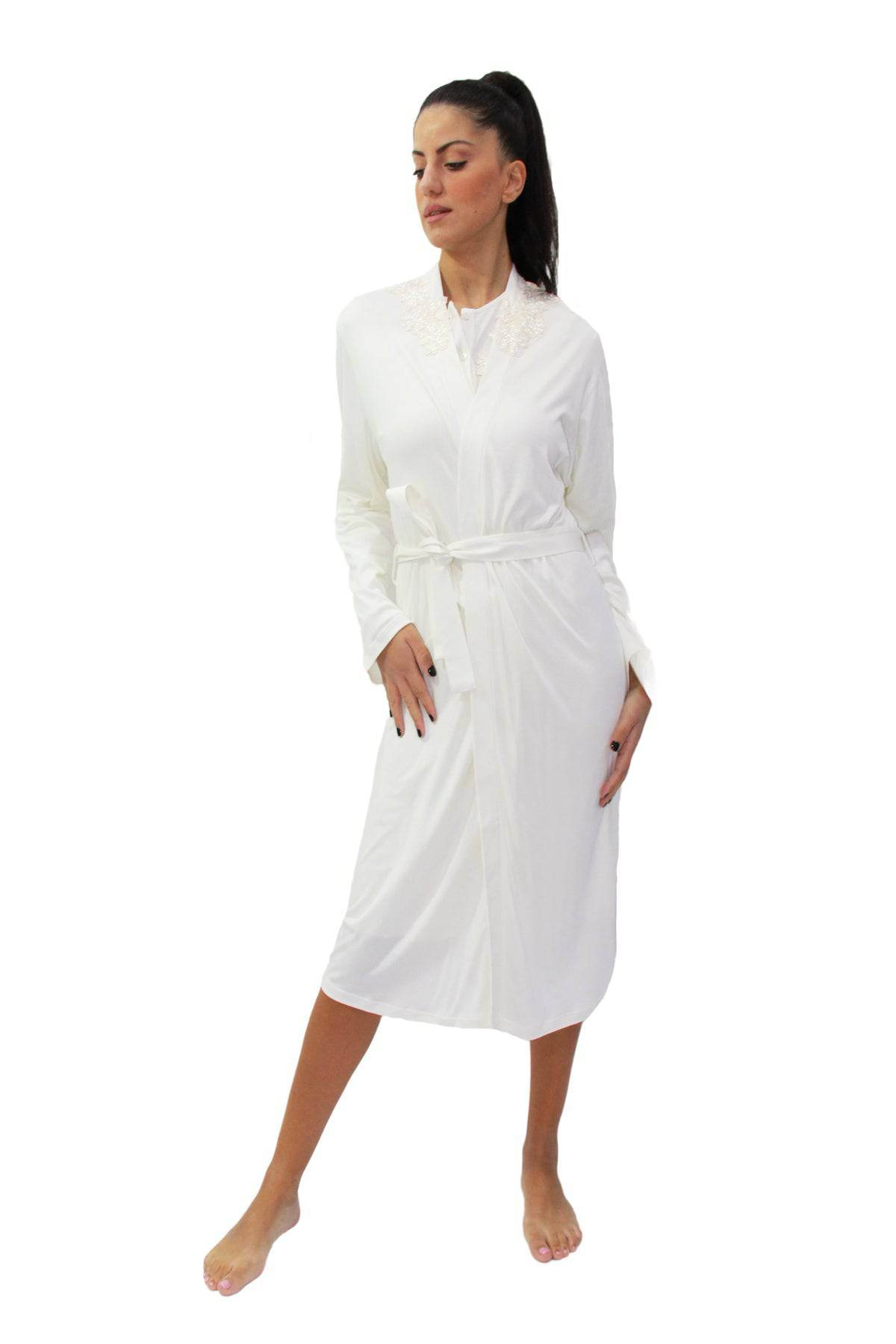 Vestaglia Incrocio Donna VLST60530 Luna di Seta - evabiancheria