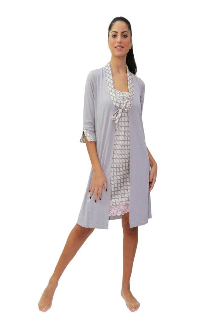 Vestaglia manica 3/4 Donna D1365 Amadine - evabiancheria