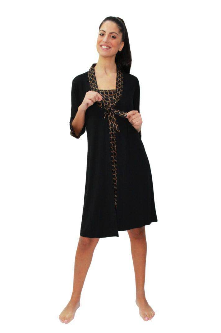 Vestaglia manica 3/4 Donna D1365 Amadine - evabiancheria