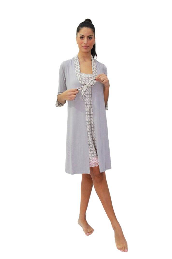 Vestaglia manica 3/4 Donna D1365 Amadine - evabiancheria