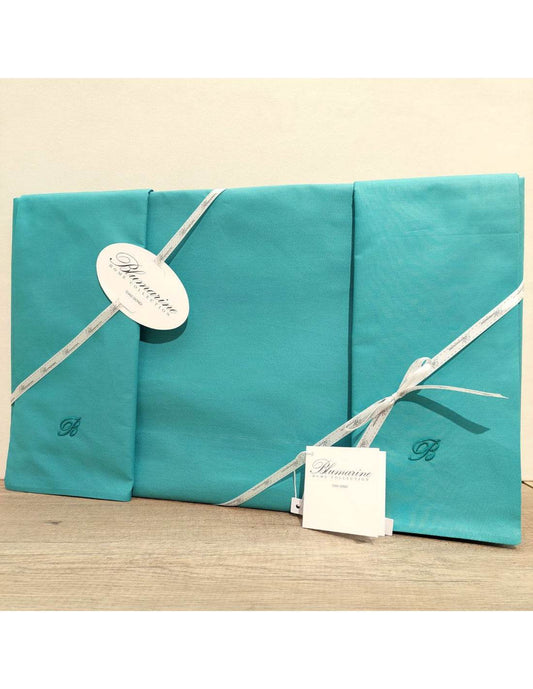 Lenzuola Tinta Unita Biancheria Stile Blu cpl Blumarine Home - evabiancheria