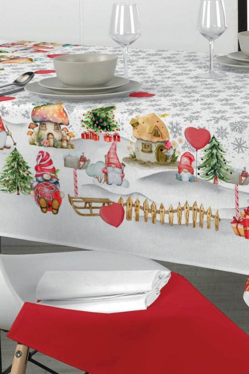 Tovaglia stampata natalizia Biancheria Cuore tov Nat Mae - evabiancheria