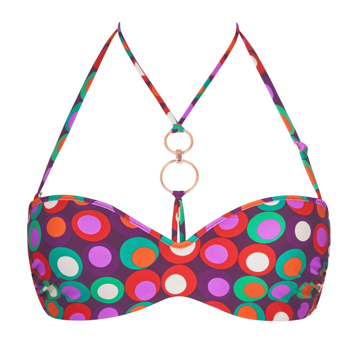 Reggiseno bikini Fascia Preformata Donna La Pois Disco FBB7189 ANTIGEL
