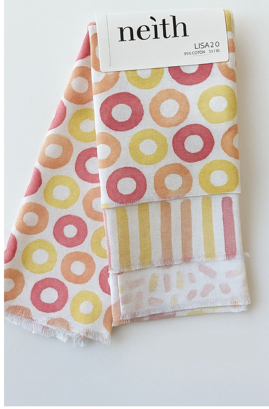 Strofinaccio Stampato Biancheria Lisa Strof set 3 Neith