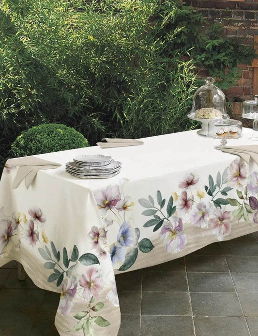 Tovaglia Stampato Biancheria Bouquet Tov Tessitura Randi - evabiancheria