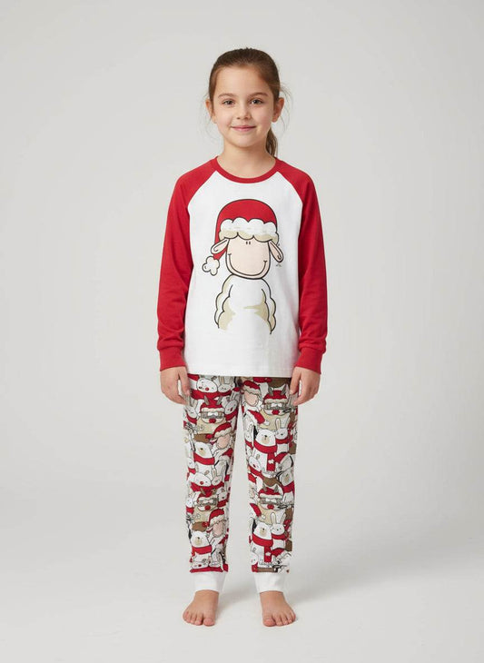 Pigiama girocollo natalizio Bambine e ragazze H6880 Happy People - evabiancheria