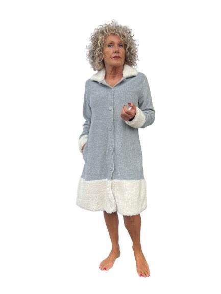 Vestaglia con bottoni Donna 6V83056 Maryplaid - evabiancheria