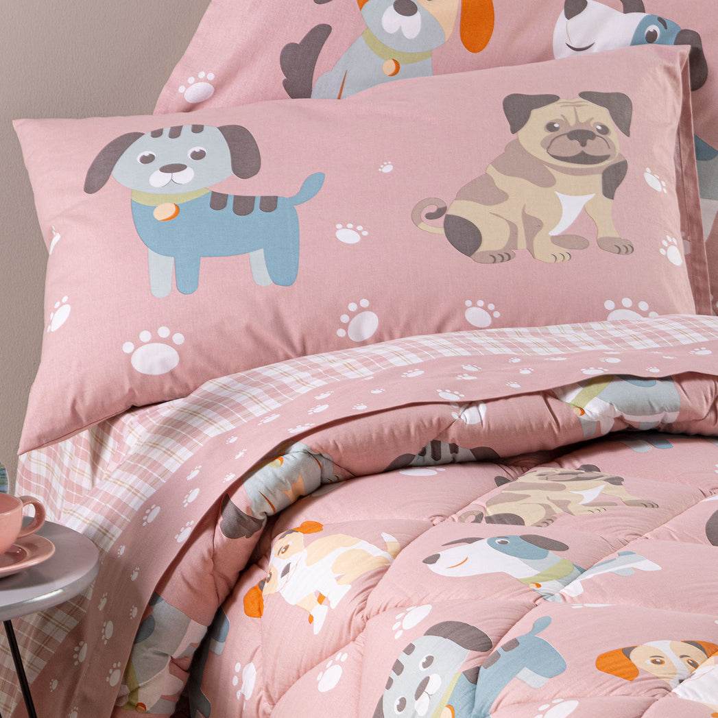 Copripiumino Stampato Biancheria Cuccioli Trap Caleffi - evabiancheria