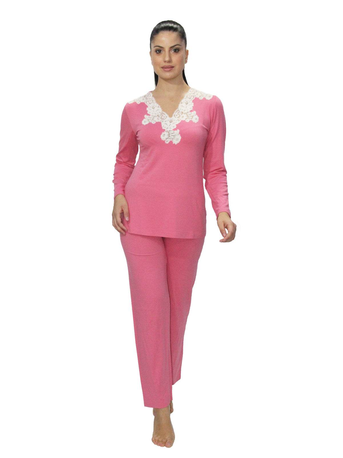 Pigiama Manica lunga Donna 6528 Clara Rossi Firenze - evabiancheria