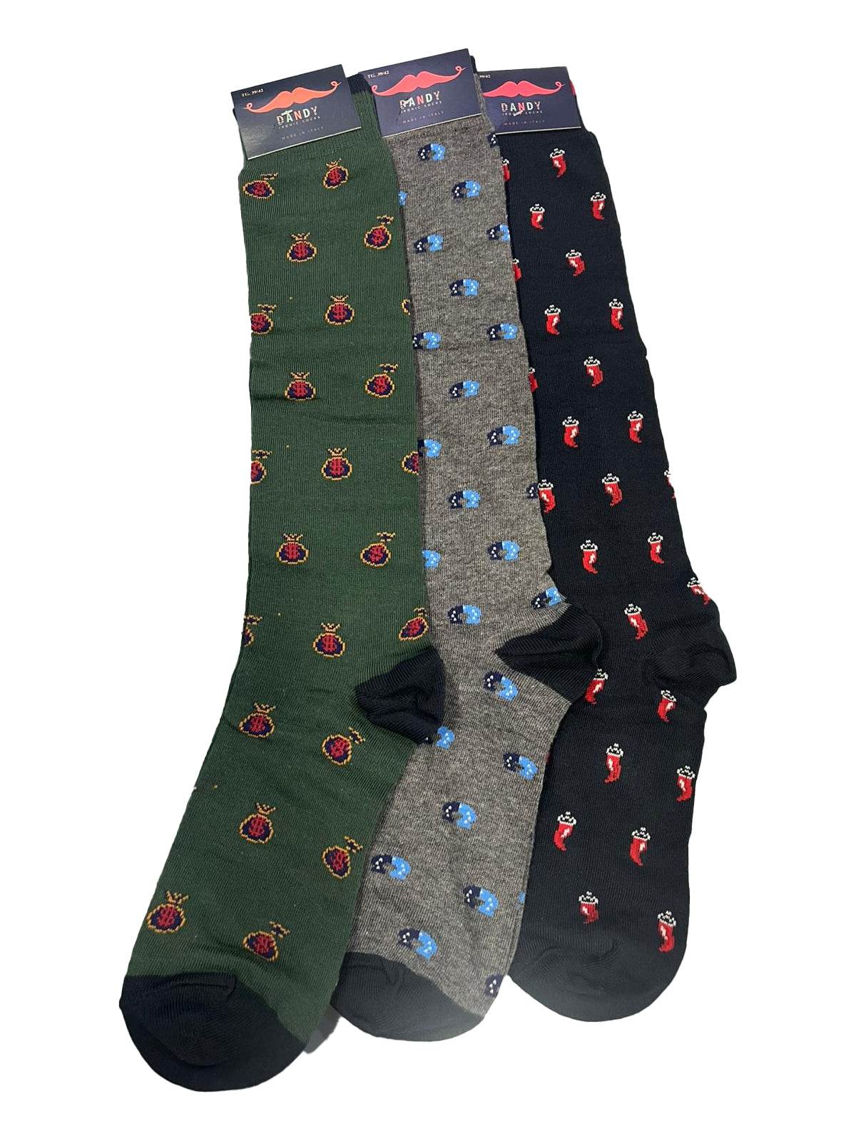 Calze lunghe 3-pack Uomo 500 LF Dandy Ironic Socks - evabiancheria