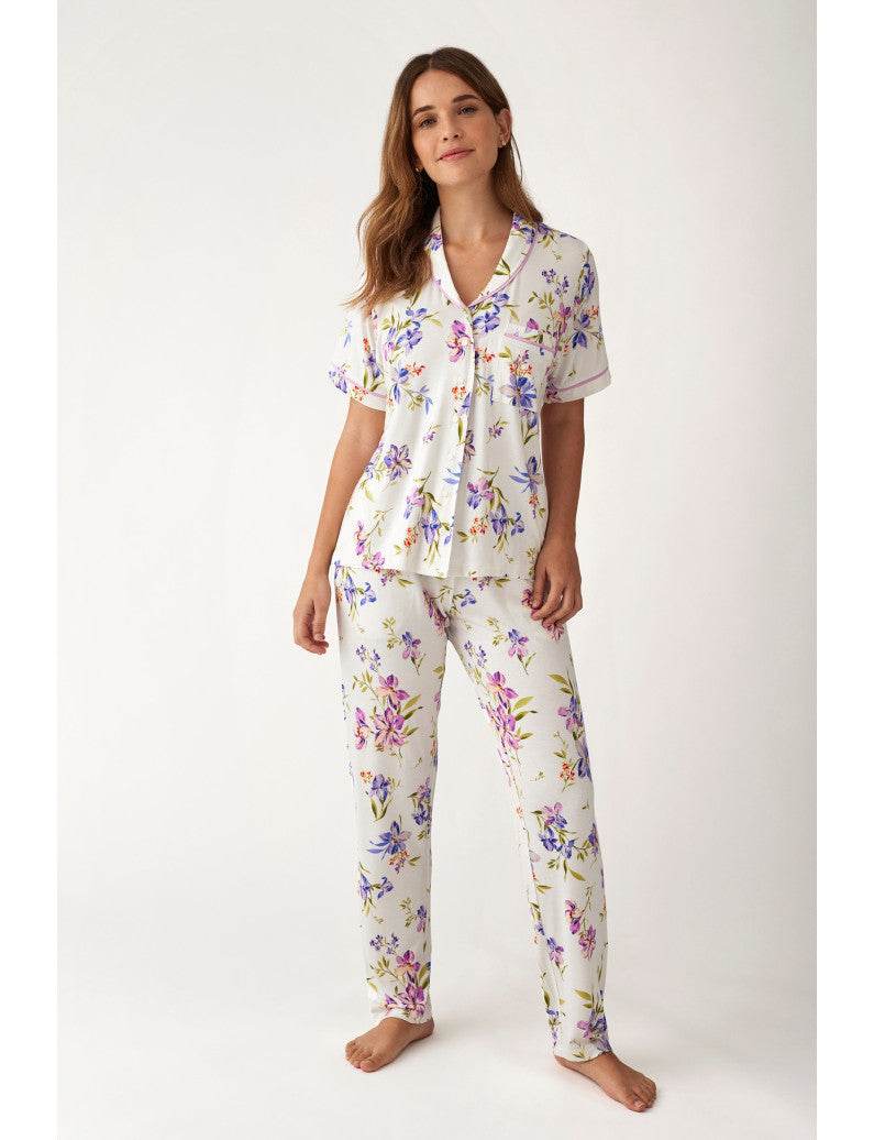Pigiama Manica corta Panatalone lungo Donna N19202 Promise - evabiancheria