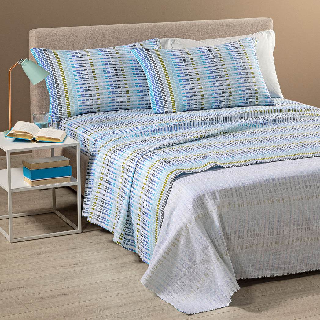 Lenzuola Tinta Unita Biancheria Norvegia cpl flan Caleffi - evabiancheria