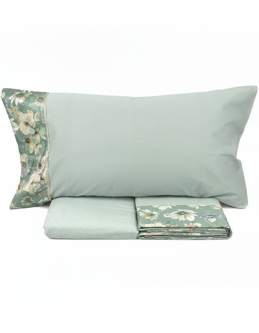 Lenzuola Stampato Biancheria Orticola Cpl Flanella Fazzini