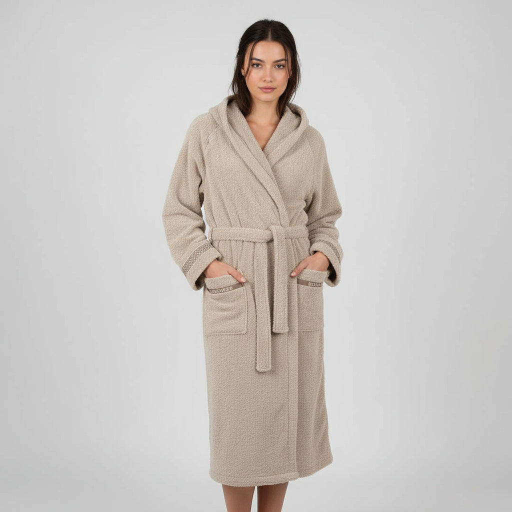 Accappatoio con cappuccio Biancheria Lounge Acc Borbonese