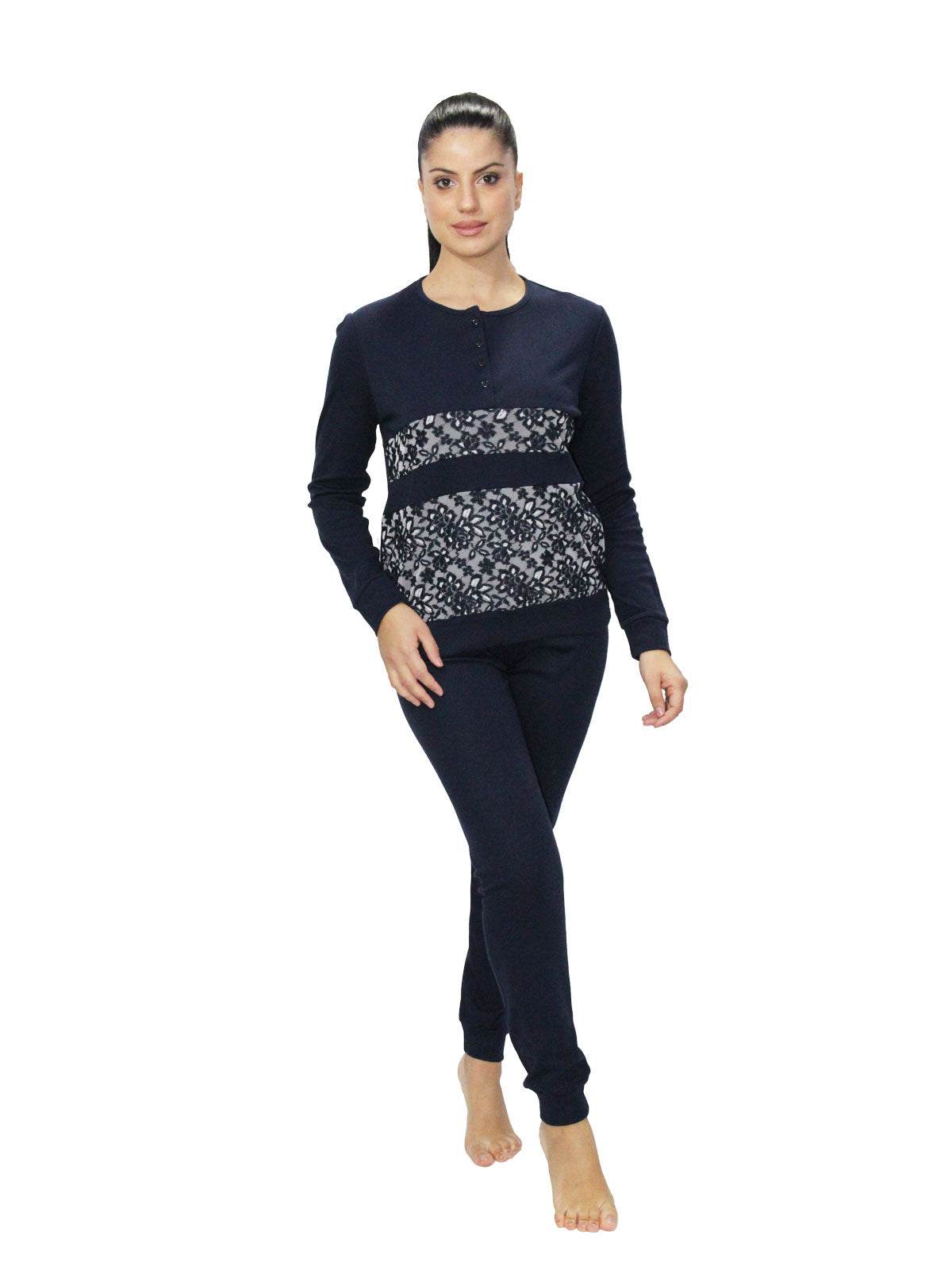 Pigiama Serafino Donna Roxana 3 Julie - evabiancheria