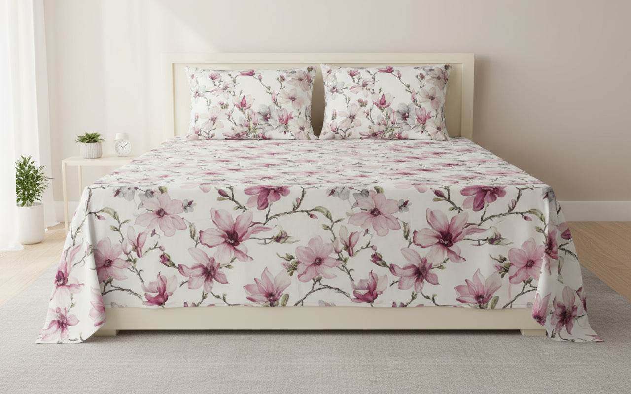 Copripiumino parure Biancheria Elegant Flowers Pccp MIrabello - evabiancheria