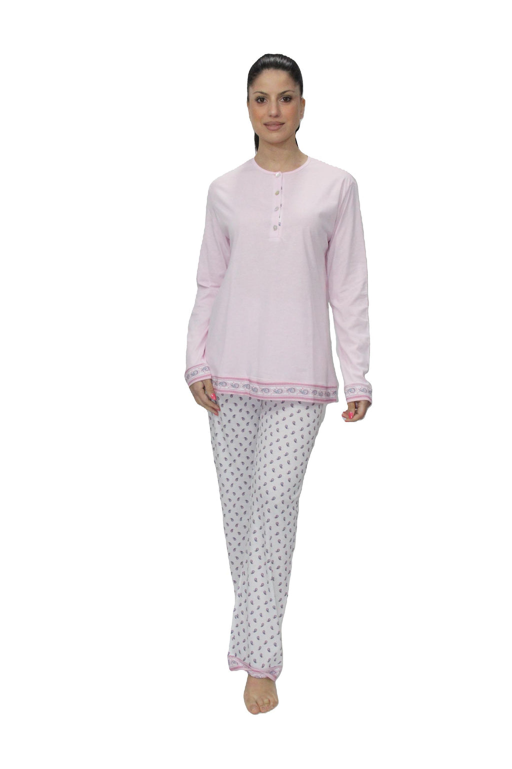 Pigiama Lungo Donna E2527 Fida