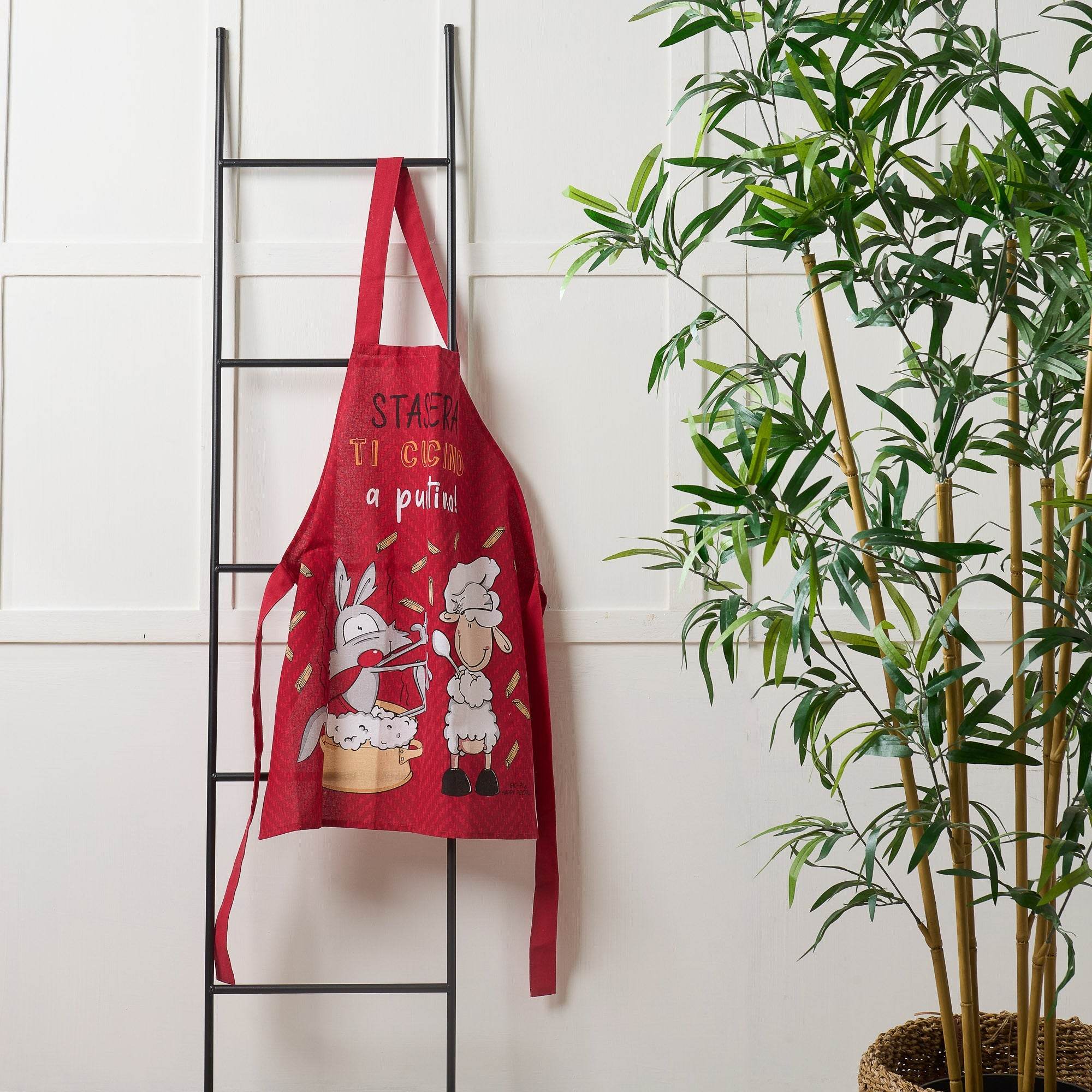 Grembiule Stampato Biancheria Grembiule HP Puntino Happy People - evabiancheria