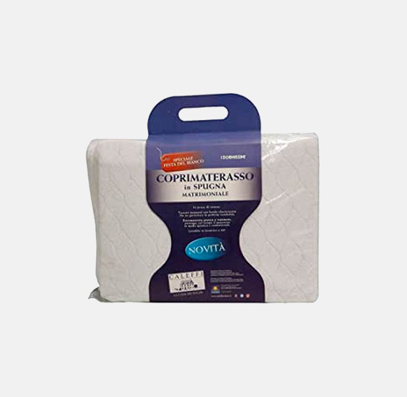 Coprimaterasso Tinta Unita Biancheria Spugna Coprimaterasso Caleffi - evabiancheria