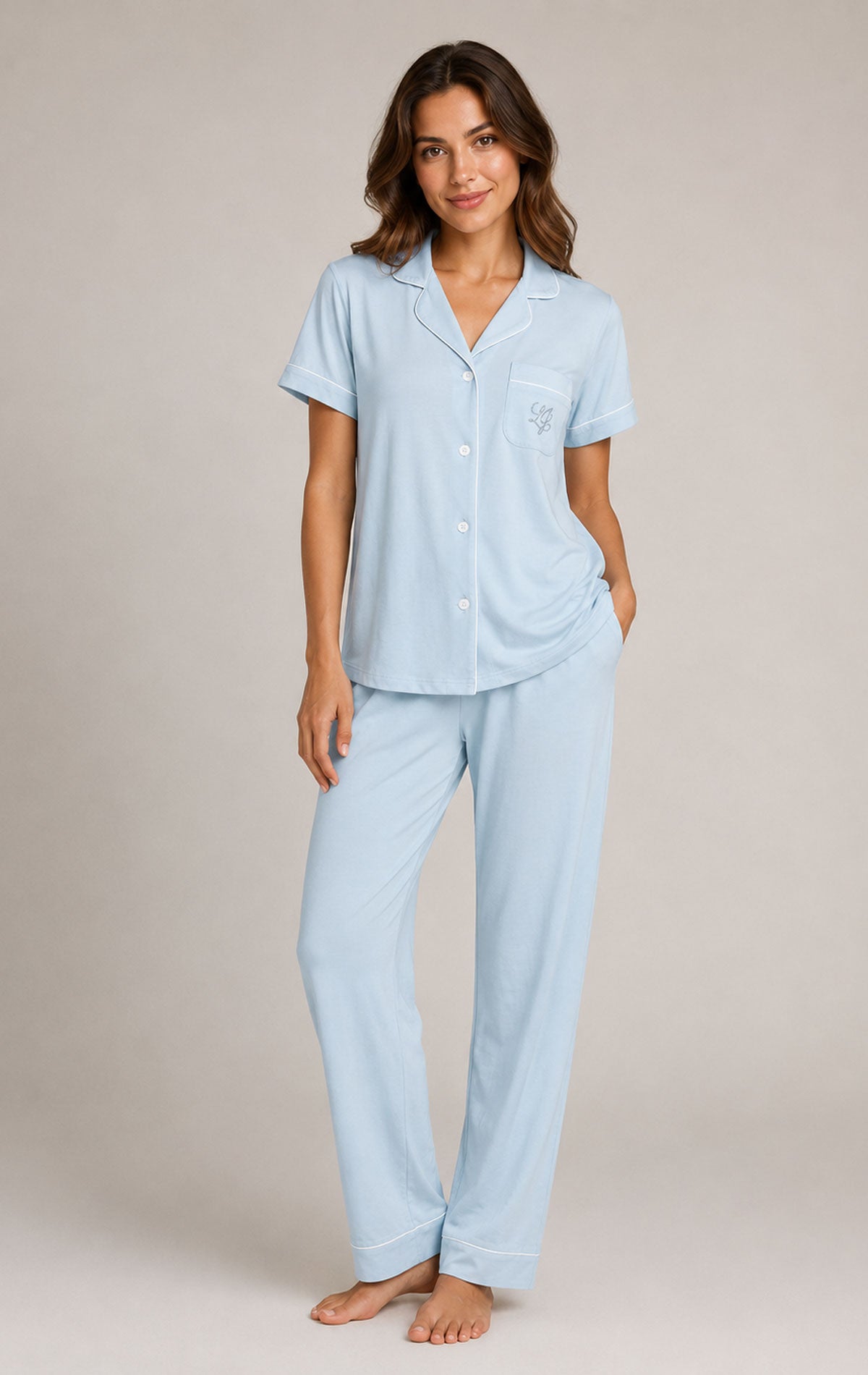 Pigiama Manica corta Panatalone lungo Donna DL0131 Pig Liu Jo Home