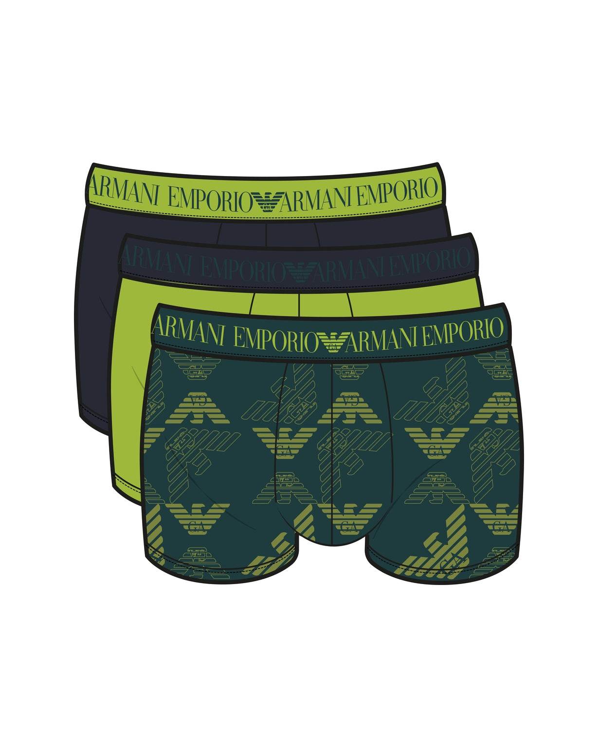 Boxer 3-pack Uomo AF10800 EM000260 Emporio Armani - evabiancheria