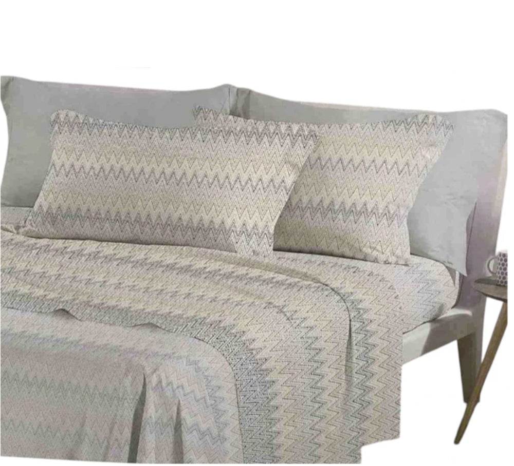 Lenzuola Stampato Biancheria Elliot cpl Caleffi - evabiancheria