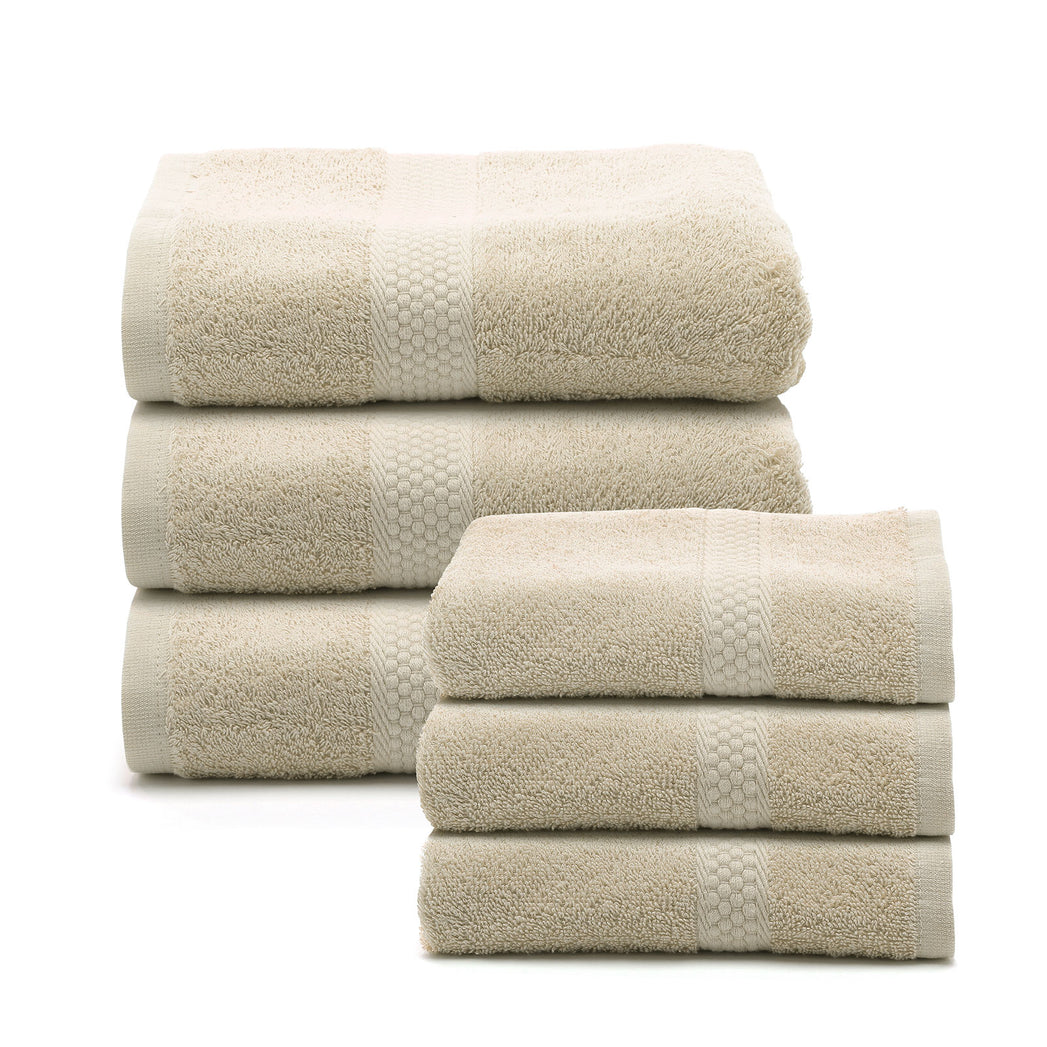Asciugamani 3 viso + 3 ospite Biancheria MInorca 3+3 Caleffi