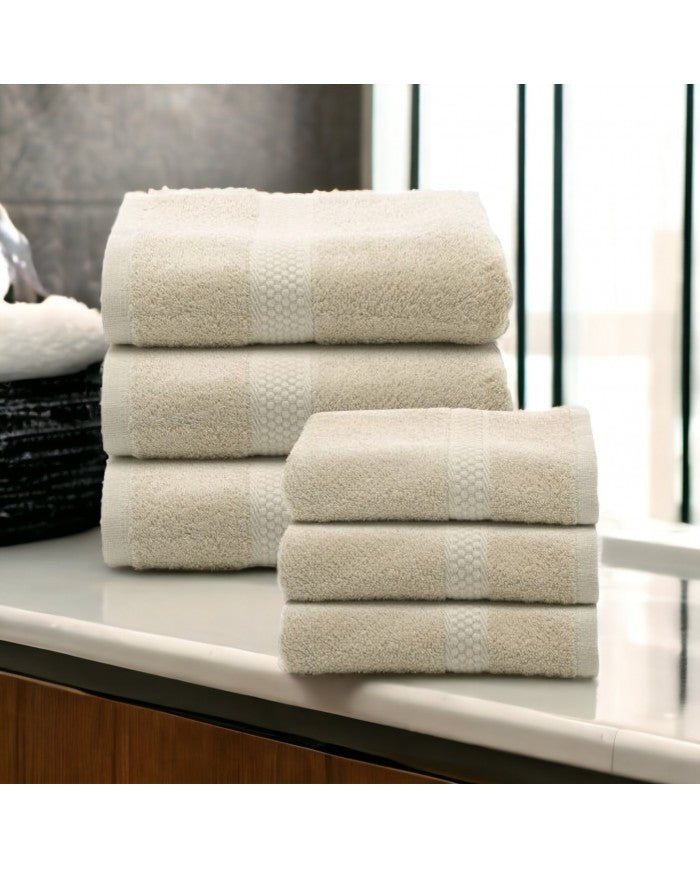 Asciugamani 3 viso + 3 ospite Biancheria MInorca 3+3 Caleffi