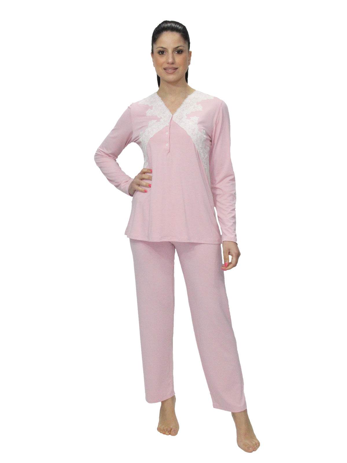 Pigiama Serafino Donna 6542 Clara Rossi Firenze - evabiancheria