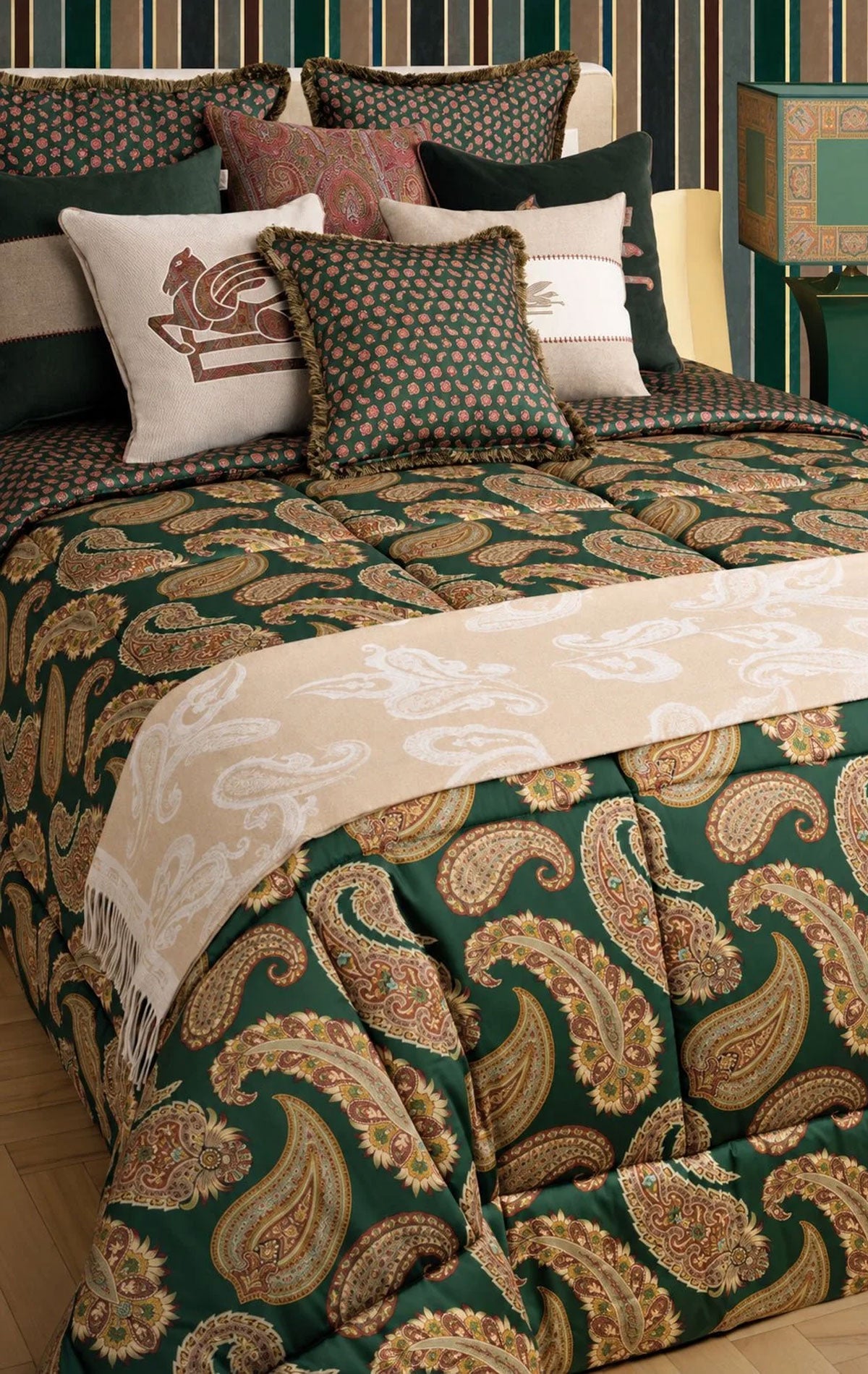 Trapunta stampata Biancheria Azuky Trap Etro Home