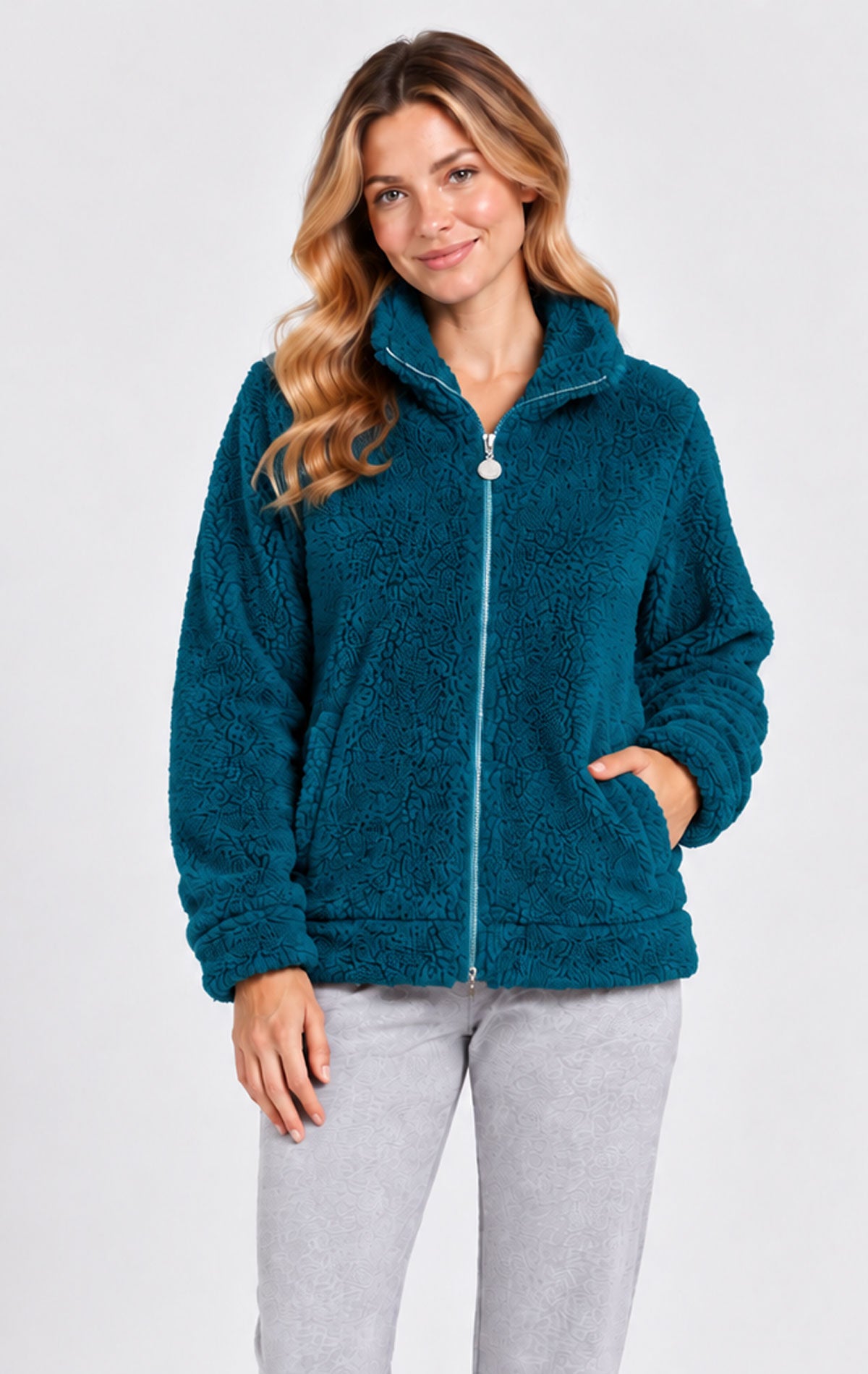 Vestaglia con zip Donna SY54 Verdissima