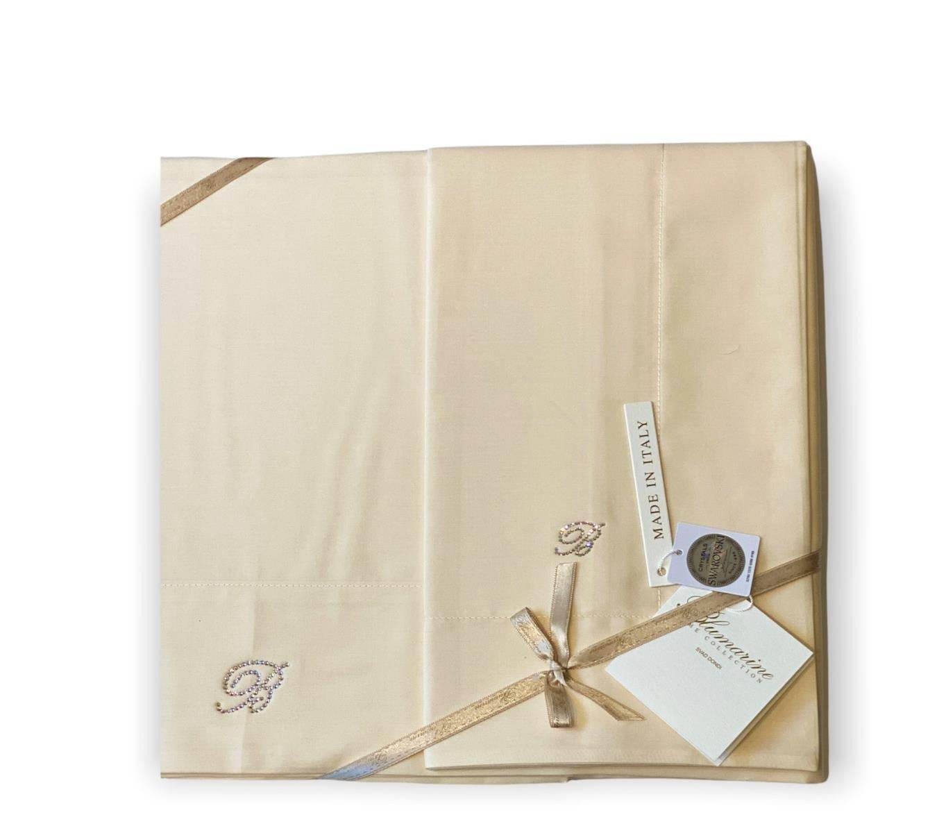 Lenzuola Tinta Unita Biancheria Lory Cpl Blumarine Home - evabiancheria