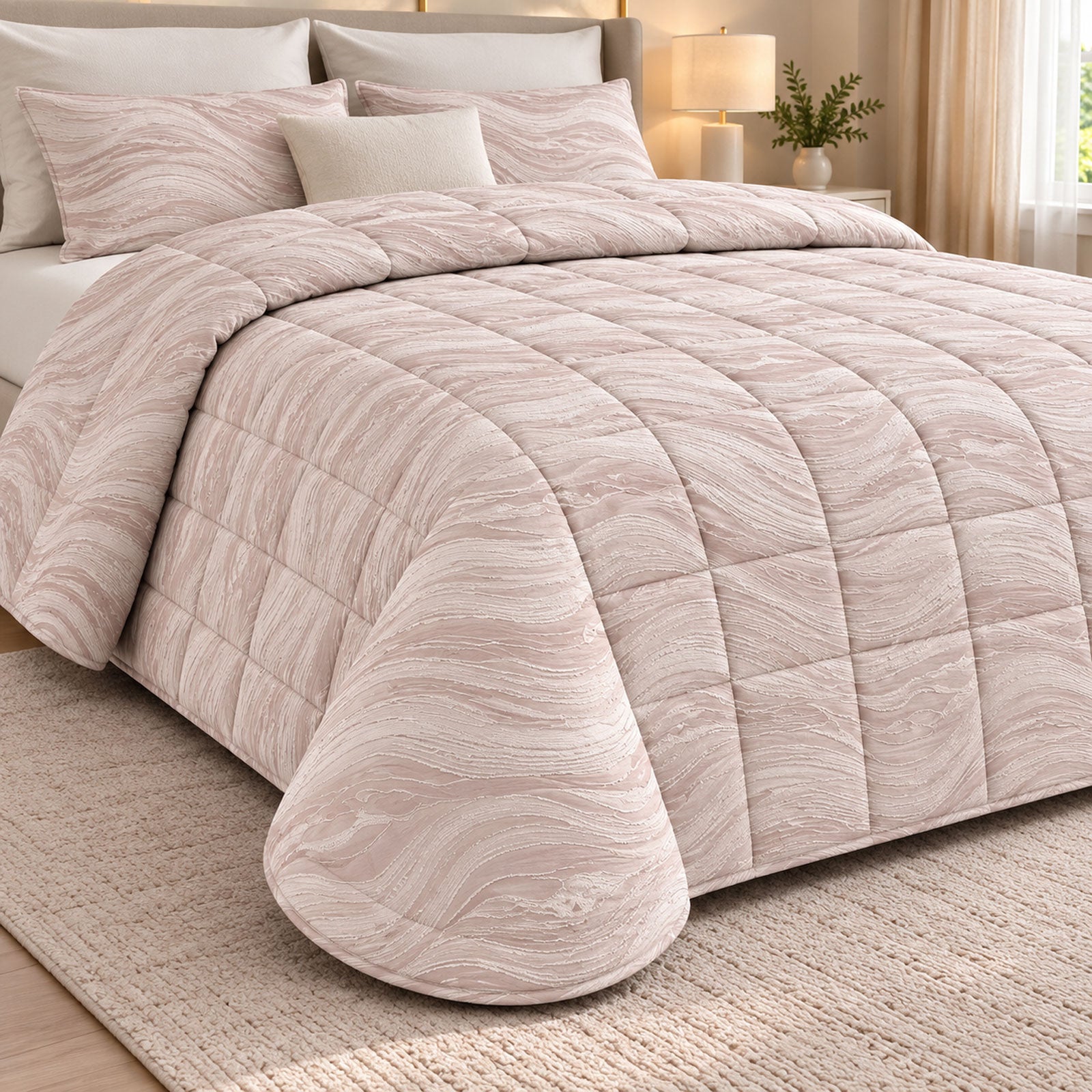 Trapunta jacquard Biancheria Grimilde Onde Trap Eva Home