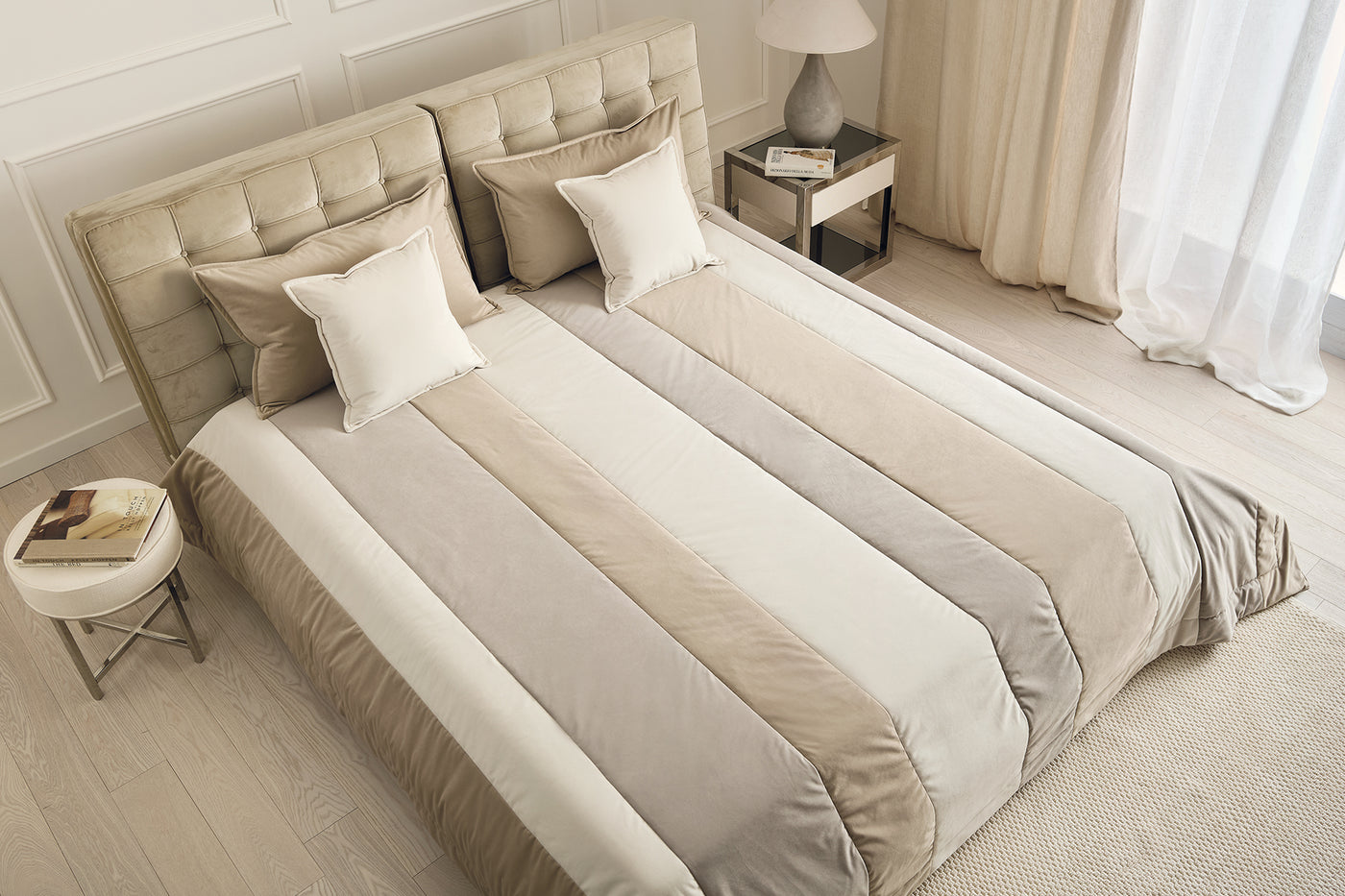 Trapunta con ricamo Biancheria Cromie Trap Mastro Raphael