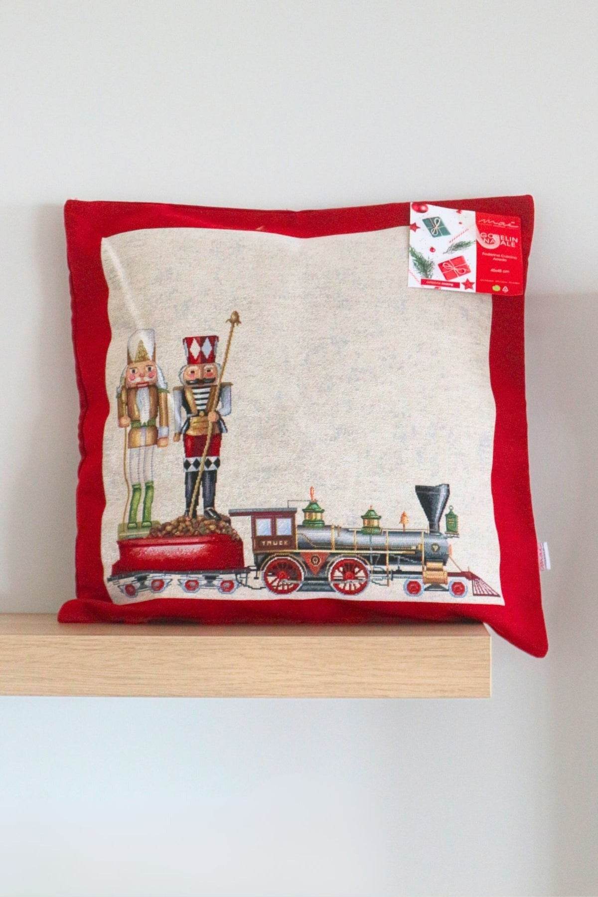 Cuscino 45x45 natalizio Biancheria Lorenz Federa Nat Mae - evabiancheria