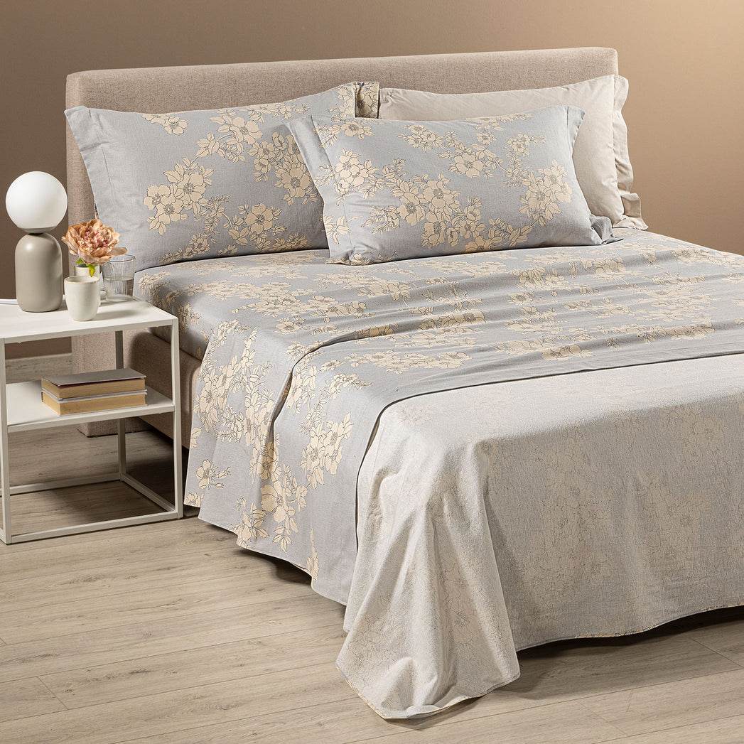 Lenzuola Tinta Unita Biancheria Serenity Cpl flan Caleffi - evabiancheria