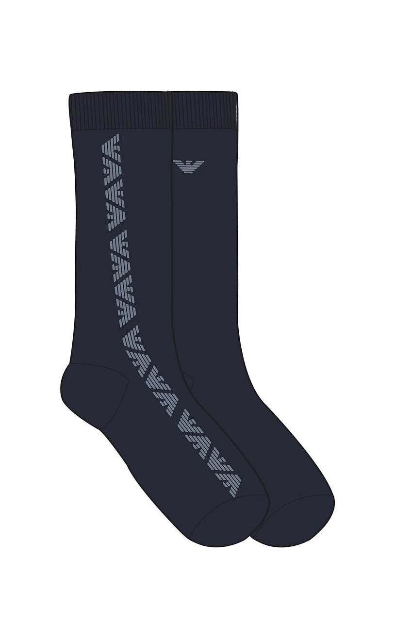 Calze lunghe Bi-pack Uomo AF18180 EM000545 Emporio Armani - evabiancheria