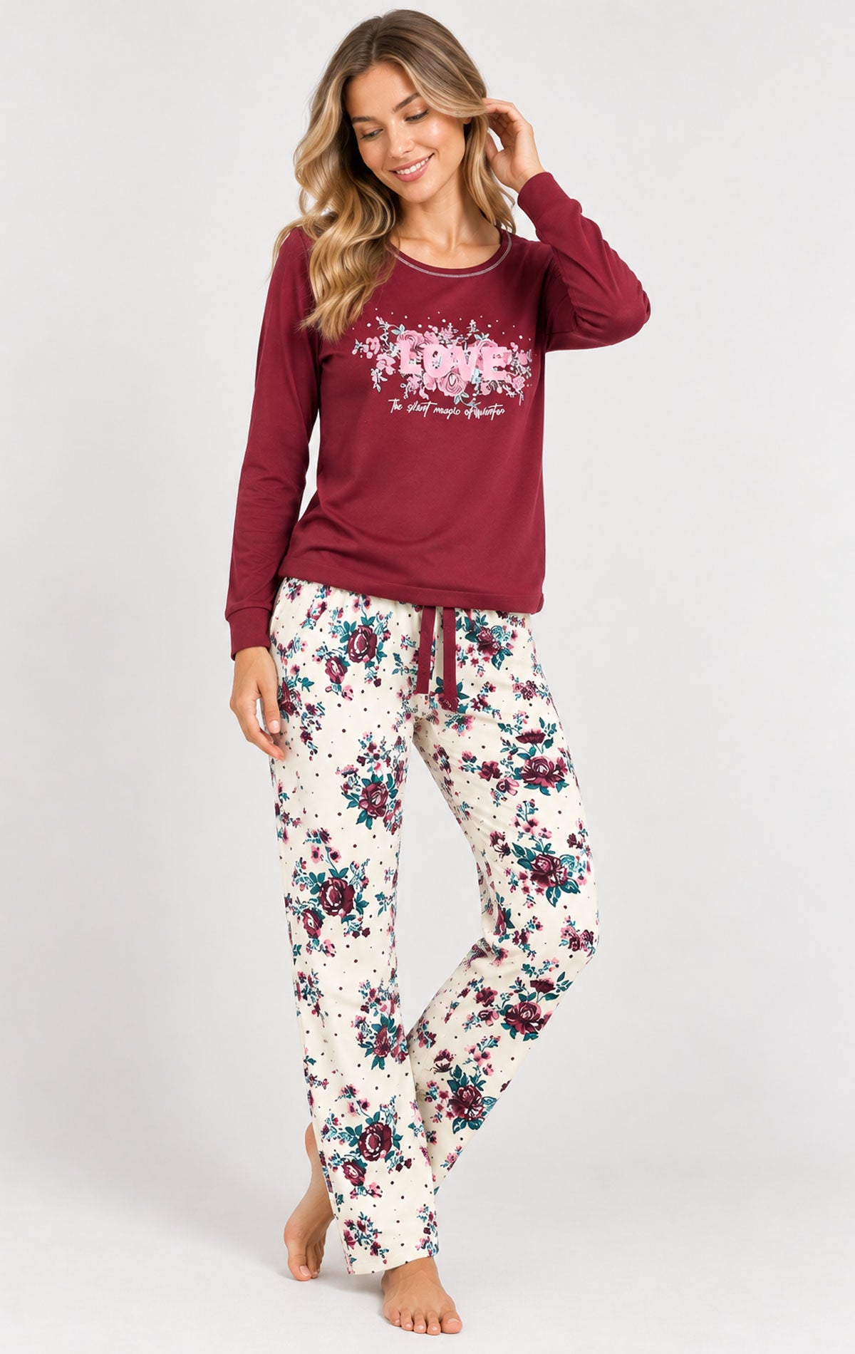 Pigiama Giro collo Donna PL12 Verdissima