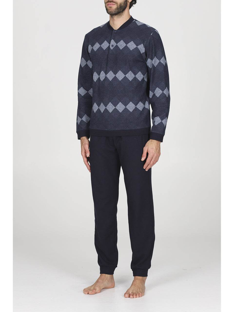 Pigiama Serafino Uomo Noventa JAL453 Julipet - evabiancheria